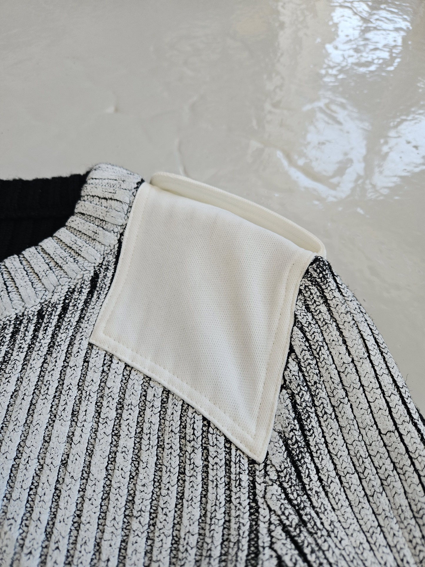 AW2018 Maison Margiela handpainted ribbed sweater