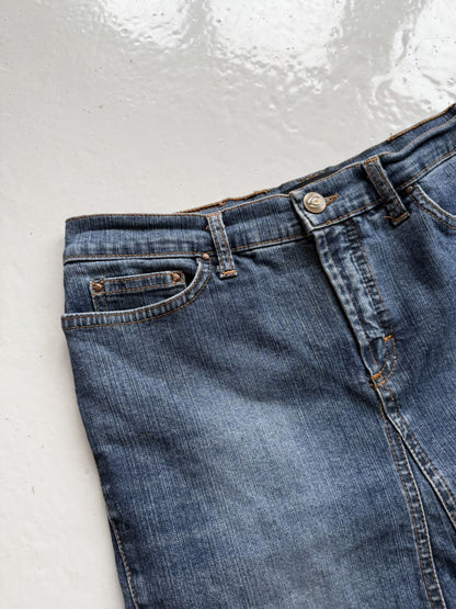 Just Cavalli y2k washed denim pencil skirt