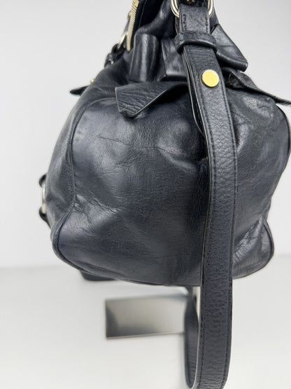 Miu miu vitello bow bag in deep navy