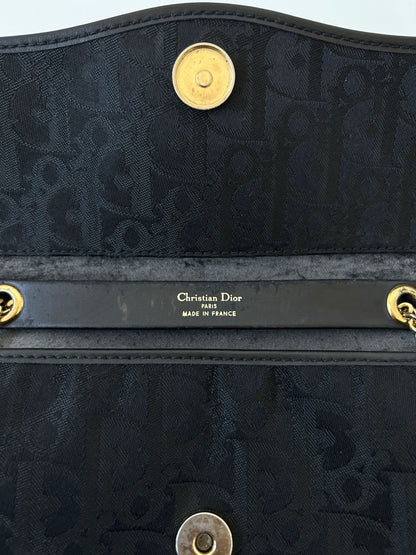80s Dior trotter oblique monogram canvas chain shoulder bag