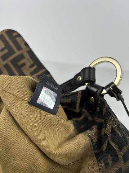 Fendi zucca monogram canvas chef bag baguette