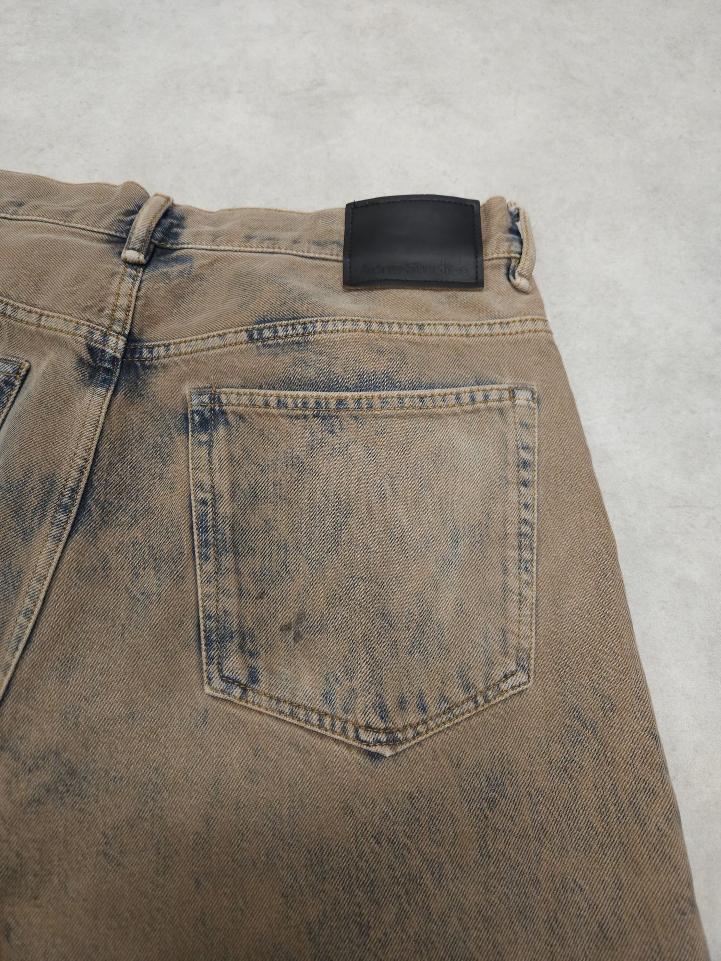 Acne studios 1989 drago road overdyed distressed baggy denim