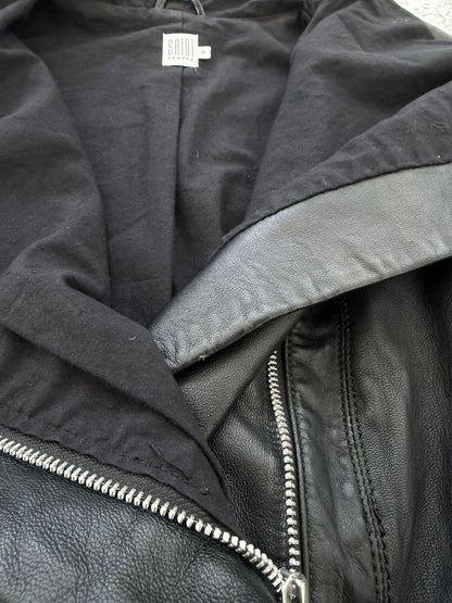 Vintage Saint Tropez asymmetrical leather jacket