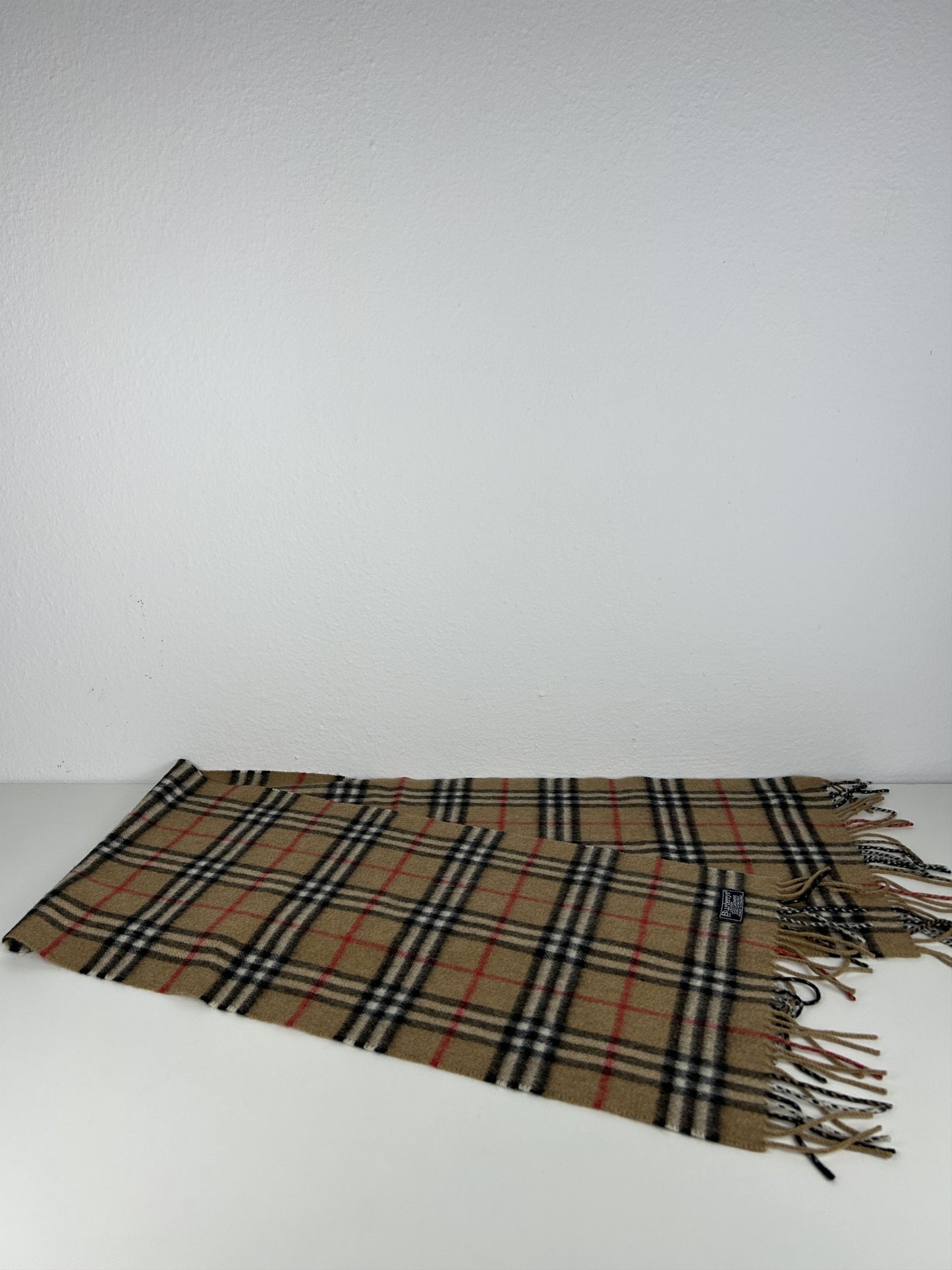 Vintage Burberry nova check cashmere scarf