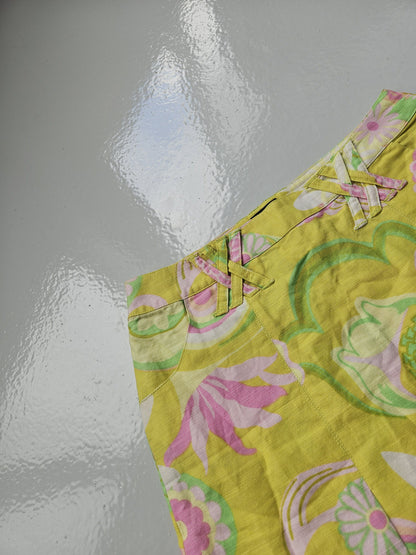 Dolce & Gabbana floral print linen & cotton mini skirt