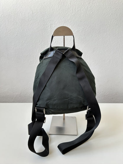 Vintage 90s Prada nylon triangle logo small cargo backpack