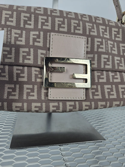 Fendi zucca monogram canvas mini baguette