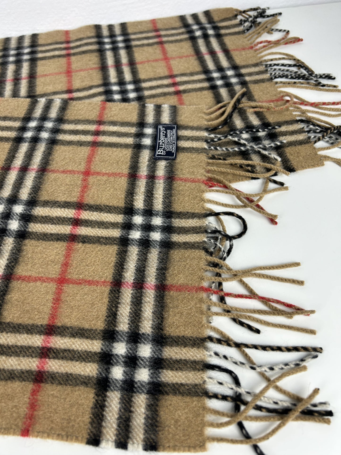 Vintage Burberry nova check cashmere scarf