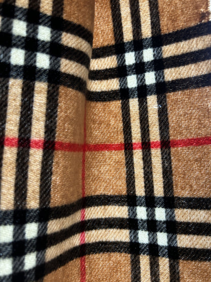 Vintage Burberry nova check merino wool and cashmere scarf