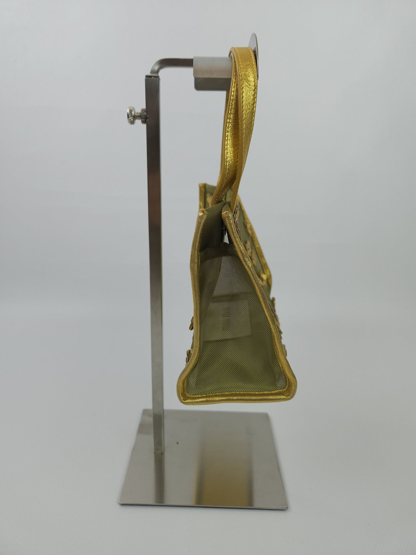 Archive 1999 miu miu mesh floral mini tote bag mb1522