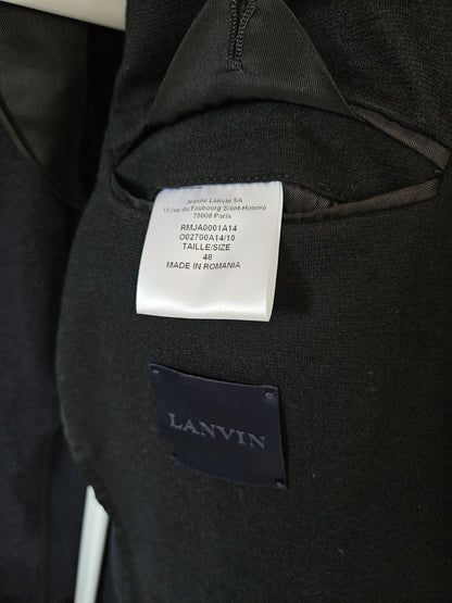 Lanvin quarter-lined wool raw edge blazer