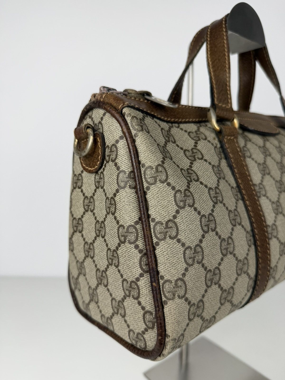 Vintage 70s Gucci monogram mini boston bag