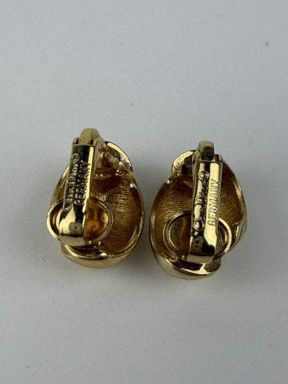 Vintage 80s Christian Dior clip on earrings