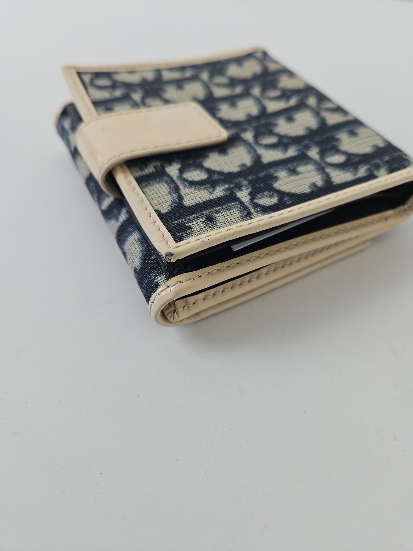 Vintage y2k Dior trotter monogram trifold wallet
