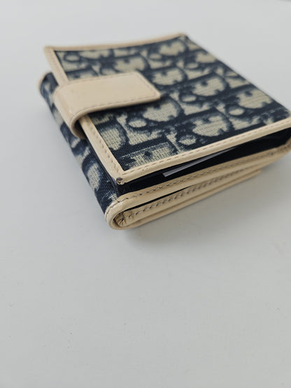 Vintage y2k Dior trotter monogram trifold wallet