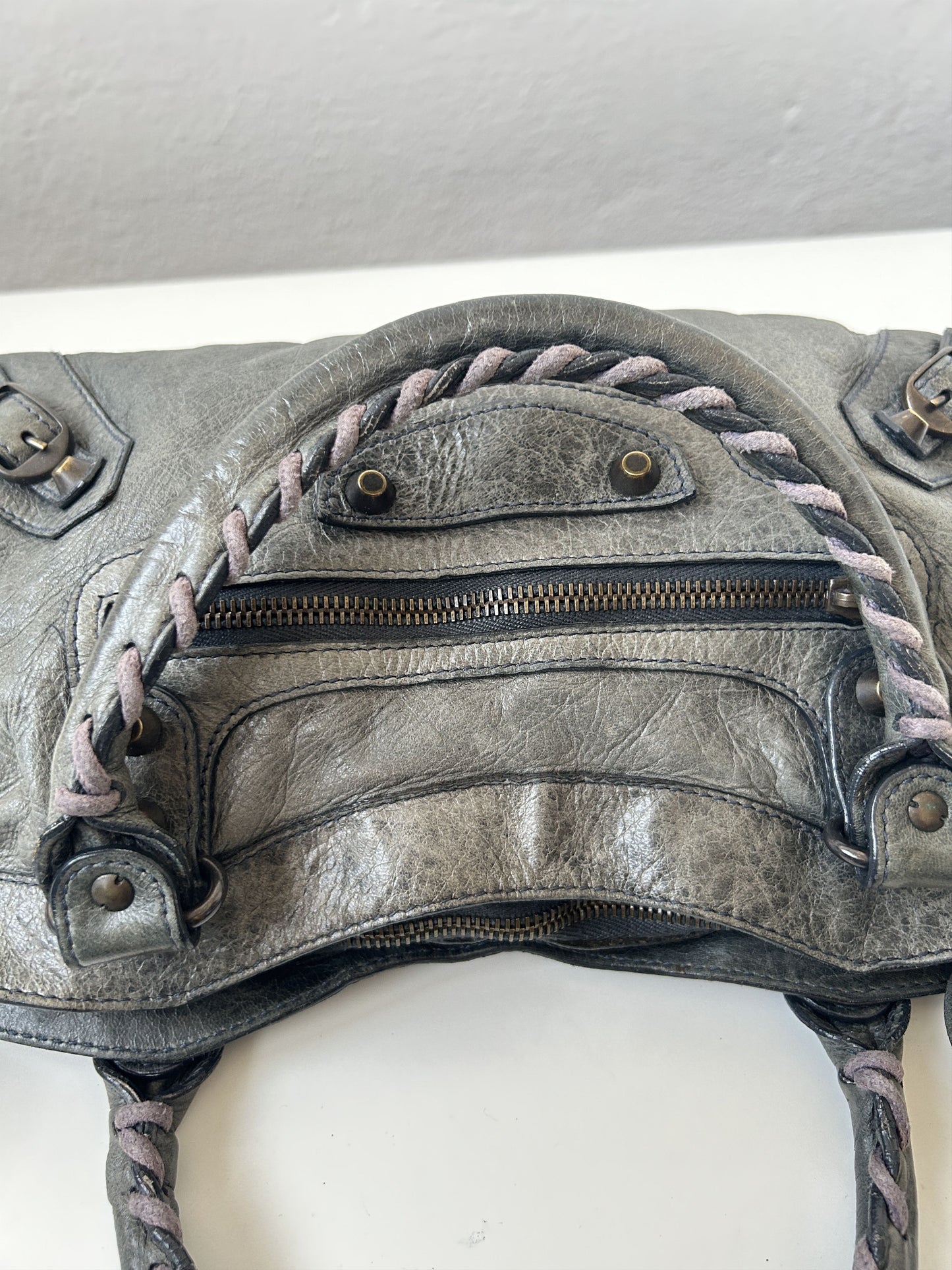 Balenciaga first bag in dark gray