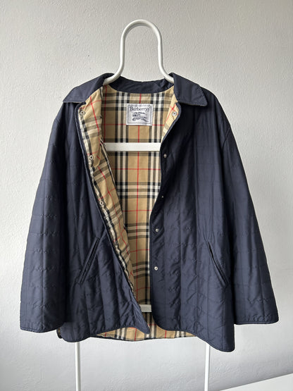 Vintage burberry nova check lined quilted light jacket