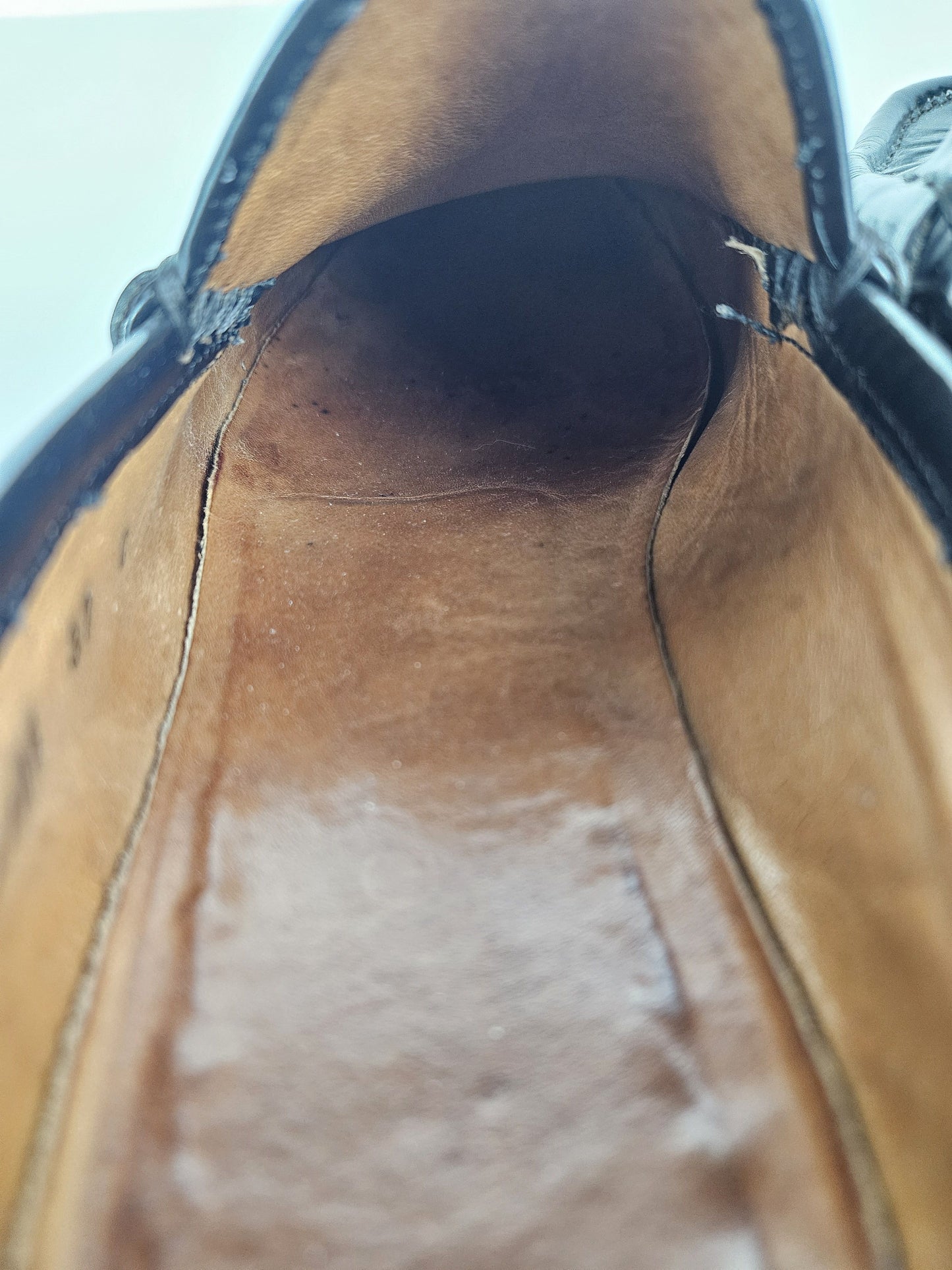 Vintage Gucci notched sole patent leather horsebit loafers