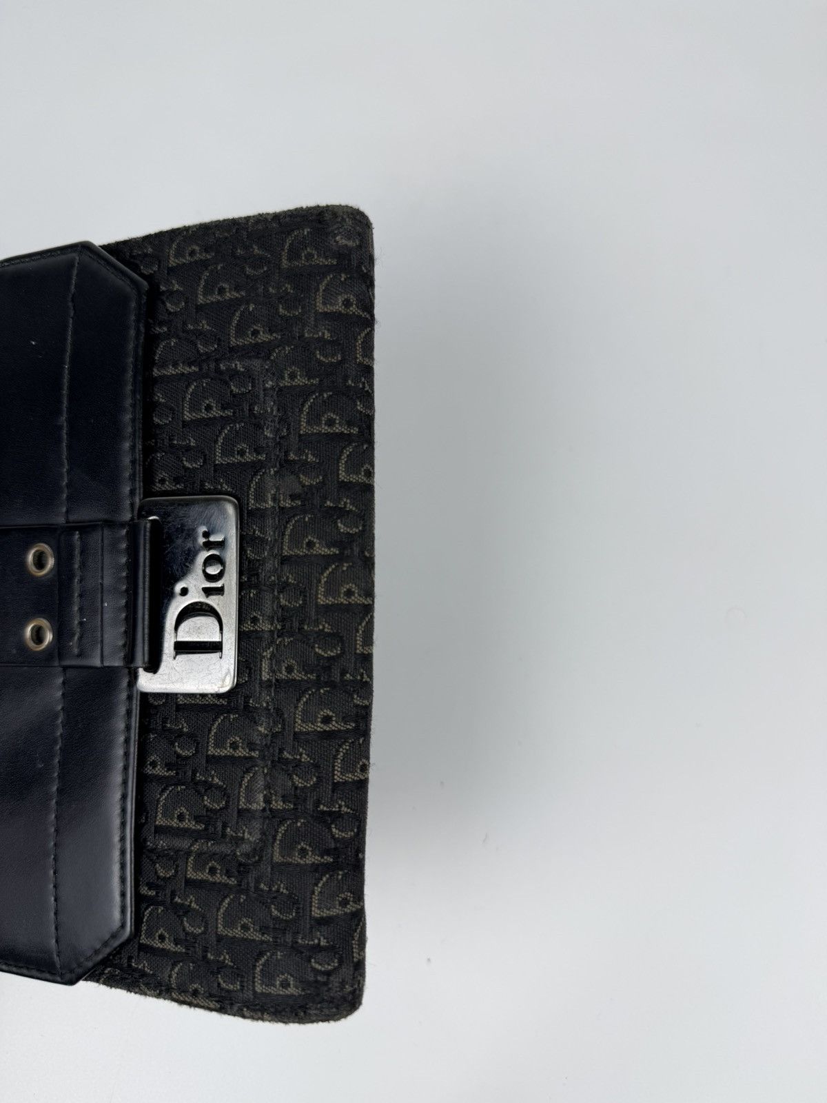 Dior John Galliano era street chic monogram long trifold wallet
