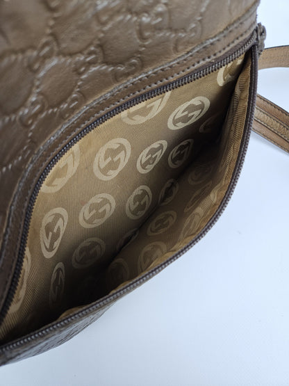 Gucci guccissima gg calf leather shoulder crossbody bag
