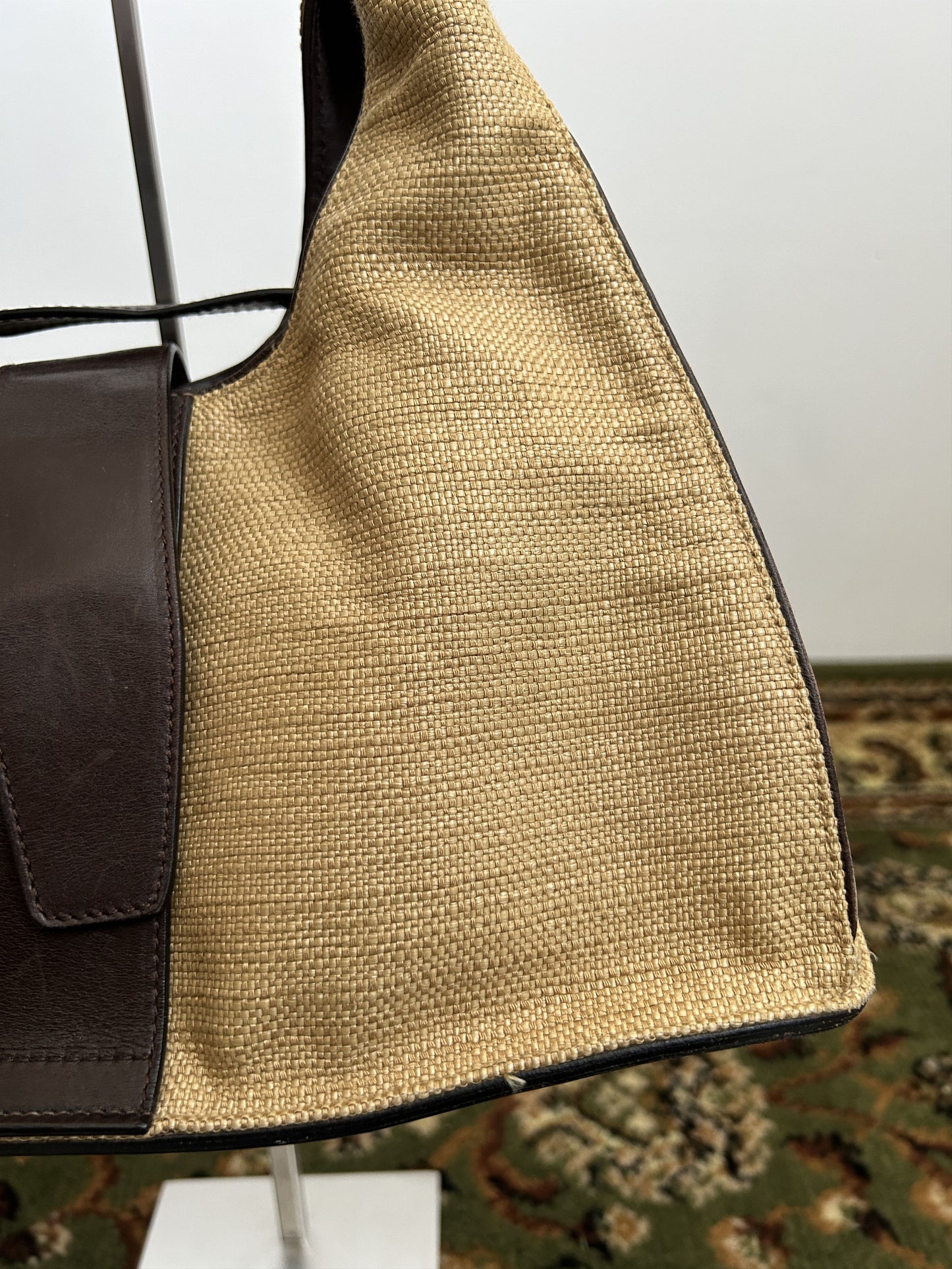 Bottega Veneta intrecciato leather hobo handbag in brown