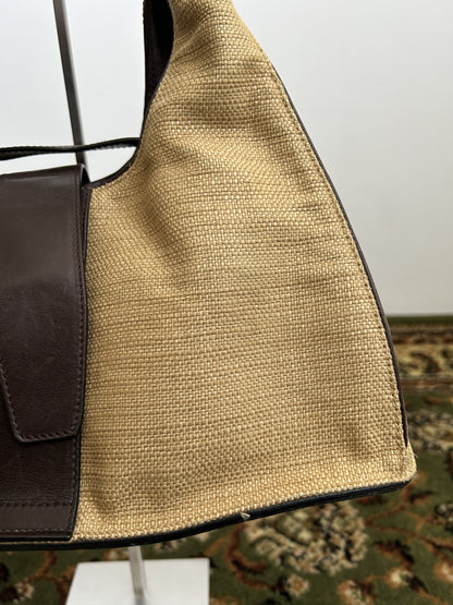 Bottega Veneta intrecciato leather hobo handbag in brown