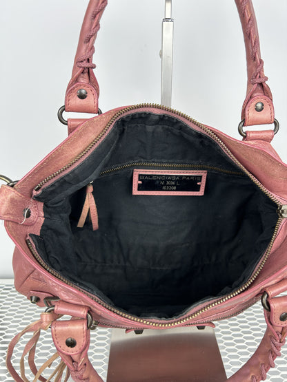 Balenciaga first bag in dusty pink