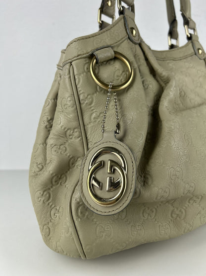 Gucci guccissima sukey medium size leather handbag