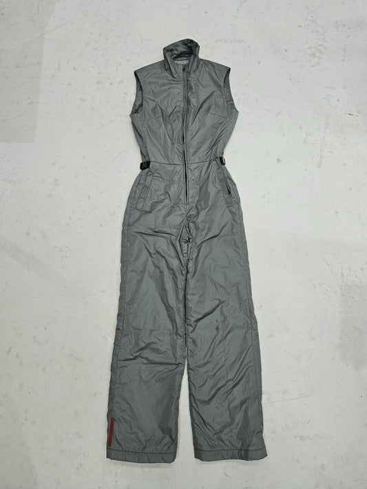 Archive y2k prada sport red tab nylon one piece jumpsuit