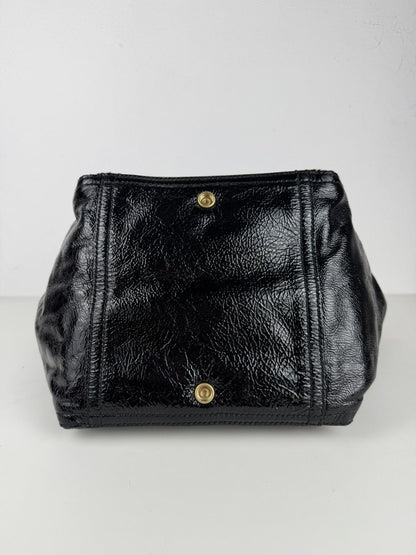 SS2009 YSL Rive Gauche sac downtown patent leather tote bag