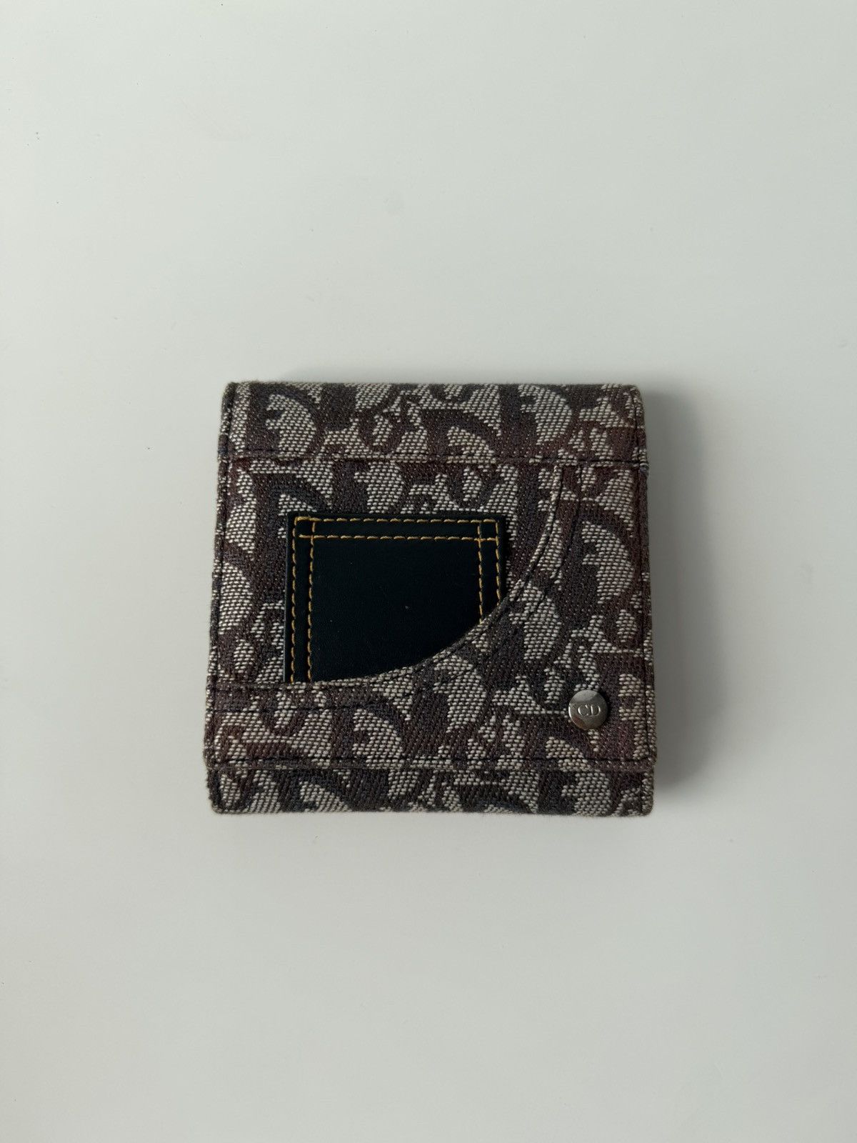 Dior trifold street chic monogram canvas and leather wallet