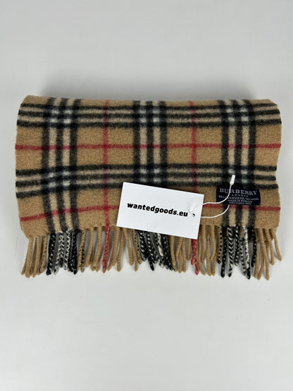 Vintage Burberry nova check wool and cashmere scarf