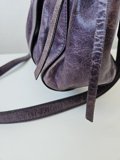 Miu miu vitello bauletto aperto gathered leather handbag