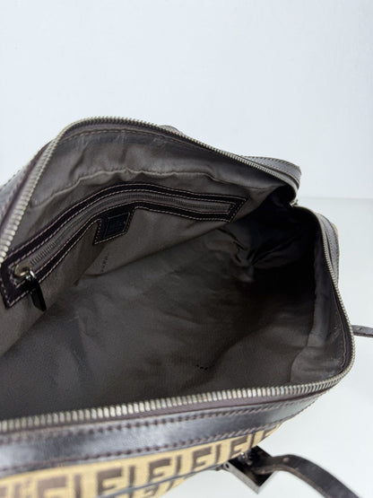 Fendi zucchino monogram canvas mini bowling bag