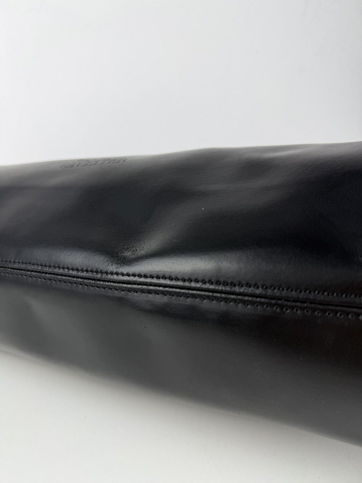 SS2000 Jean Paul Gaultier city panier leather tote bag