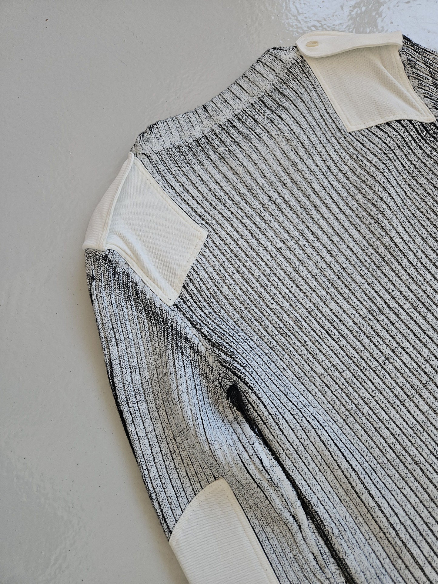 AW2018 Maison Margiela handpainted ribbed sweater