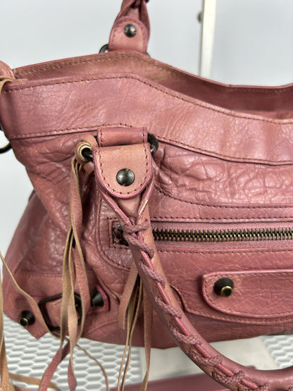 Balenciaga first bag in dusty pink