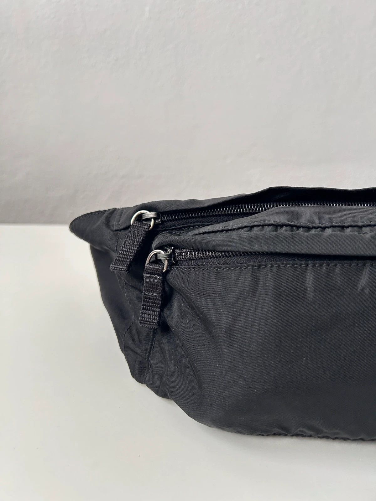 Prada nylon triangle logo waist/ crossbody bag pouch bumbag