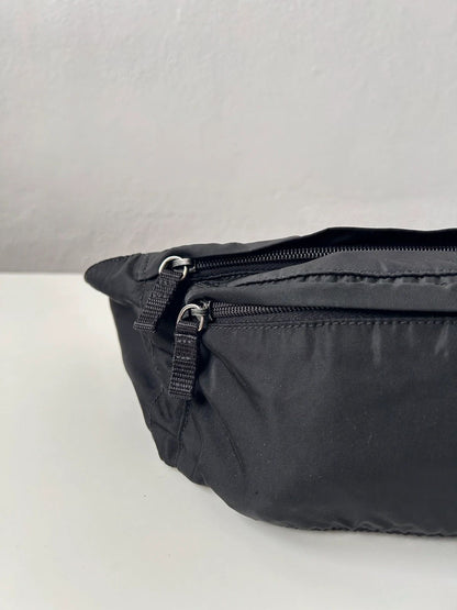 Prada nylon triangle logo waist/ crossbody bag pouch bumbag