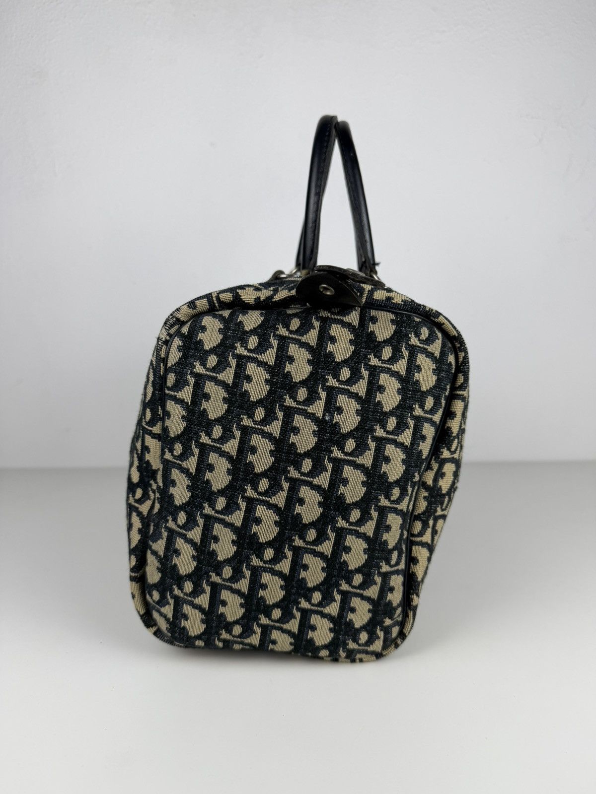 Vintage 80s Dior trotter oblique monogram mini Boston bag