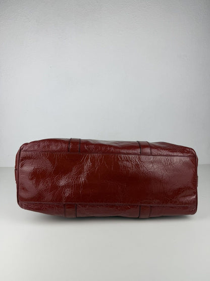 Fendi crinkled patent leather de jour handbag large