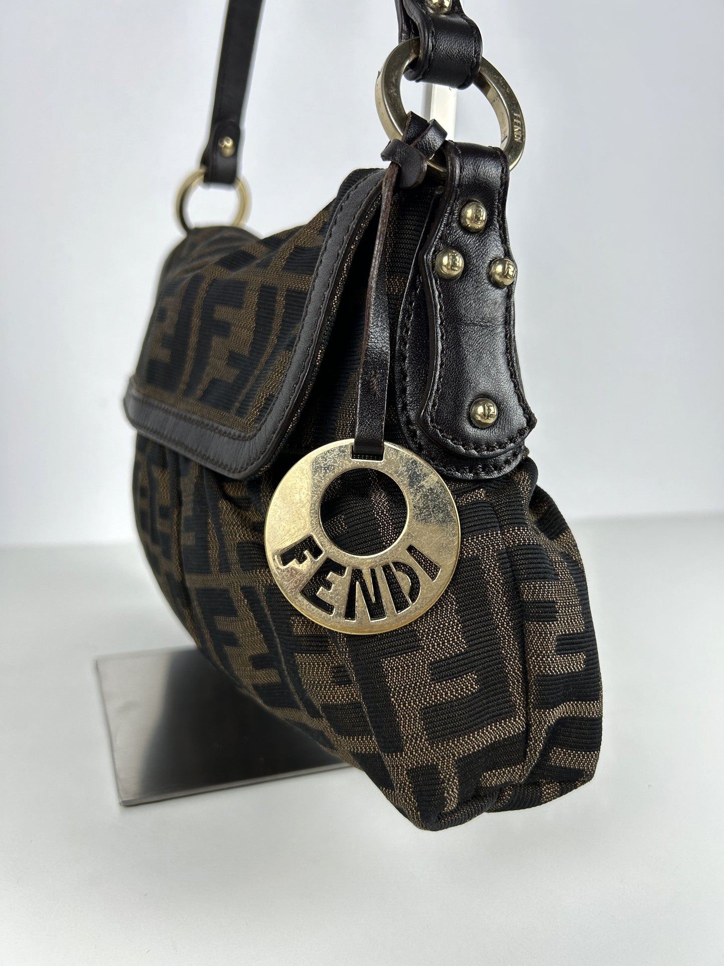 Fendi zucca monogram canvas chef bag baguette