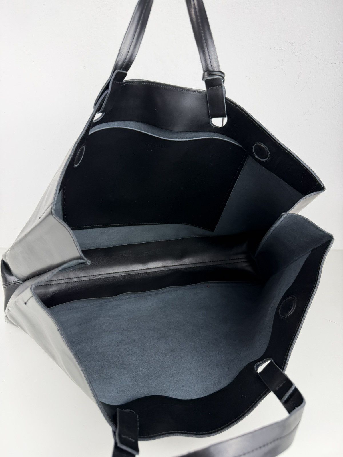 SS2000 Jean Paul Gaultier city panier leather tote bag