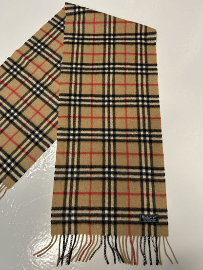 Vintage Burberry nova check cashmere scarf