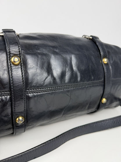 Miu miu vitello bow bag in deep navy