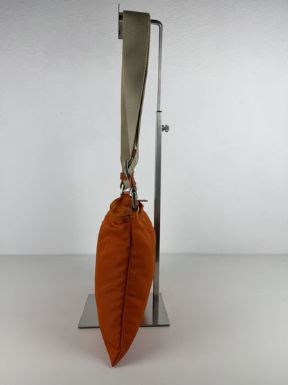 Vintage prada nylon triangle logo shoulder/ crossbody bag