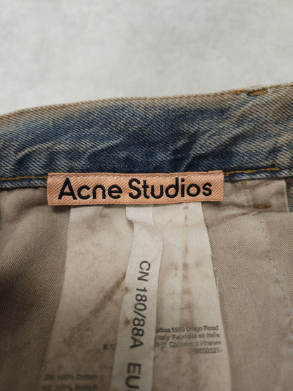 Acne studios 1989 drago road overdyed distressed baggy denim