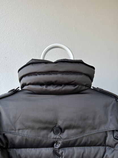 Burberry high collar belted short puffer jacket