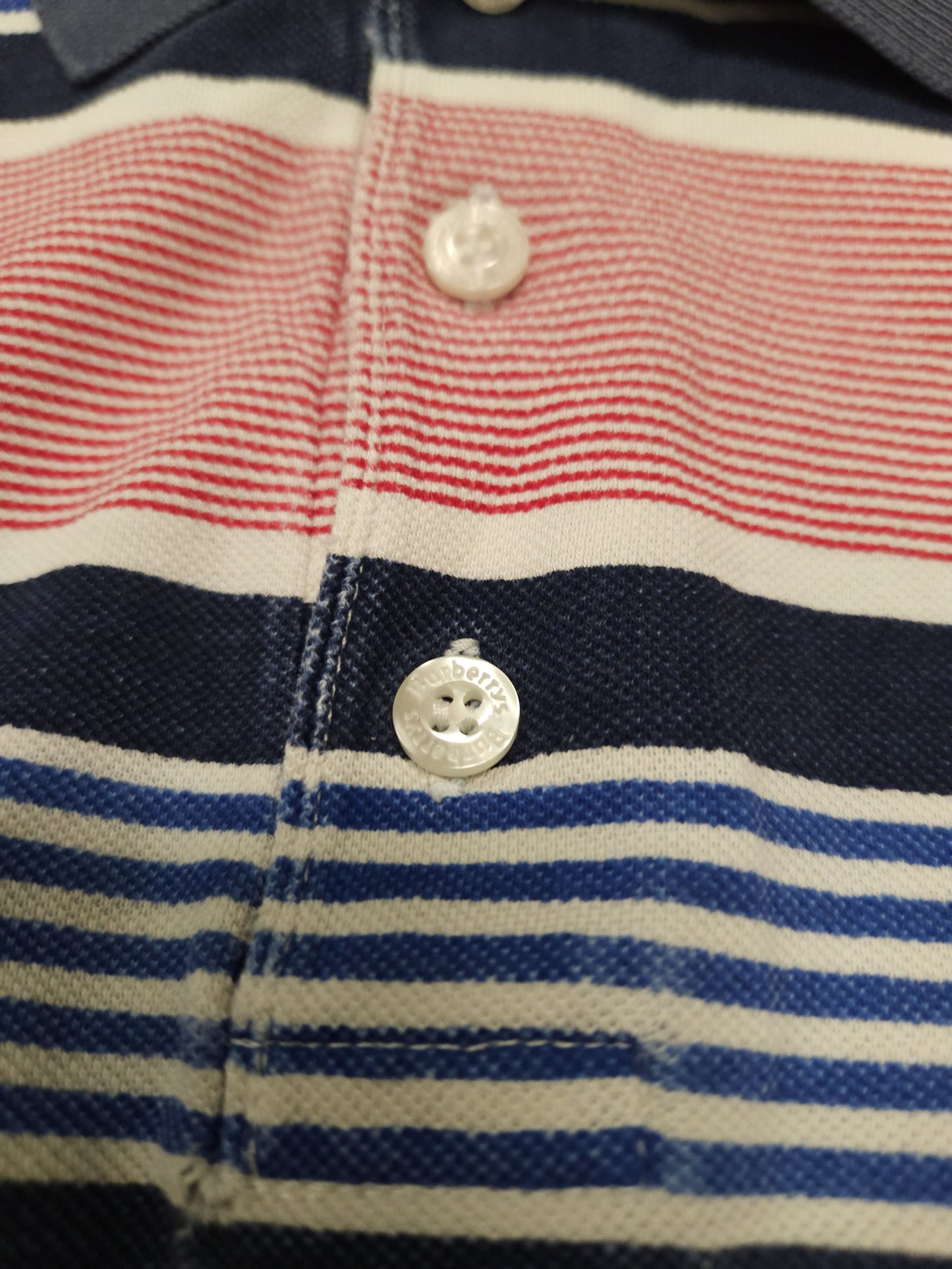 Vintage burberry striped polo shirt