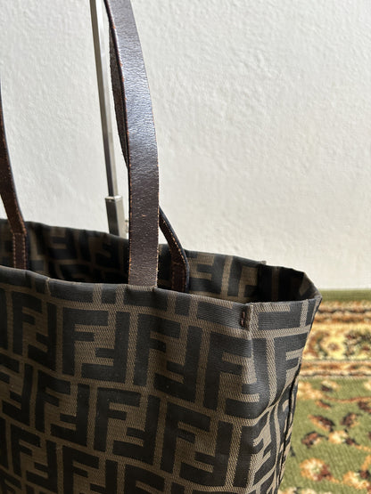 Vintage y2k fendi ff zucca monogram tote bag